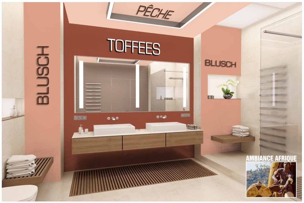 Exemple salle de bain couleur Toffees