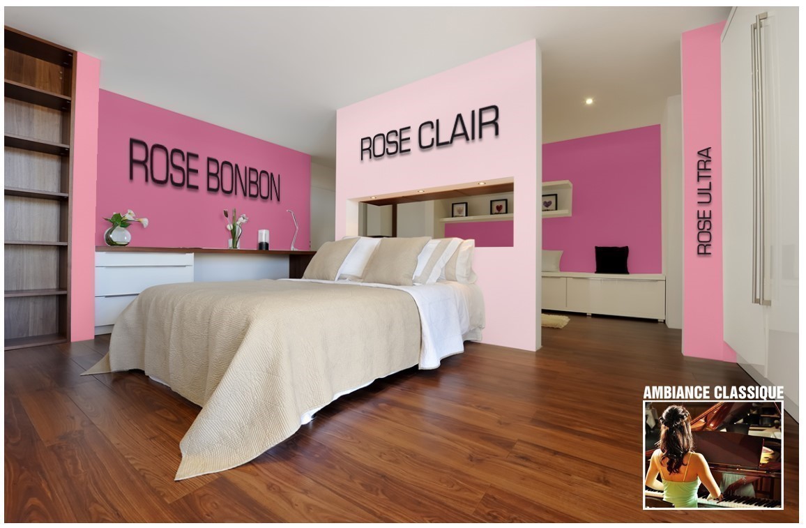 Exemple chambre couleur Rose clair