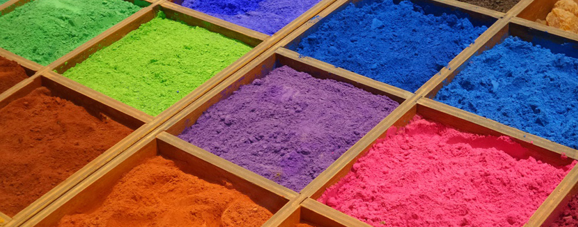 Pigments d'une peinture